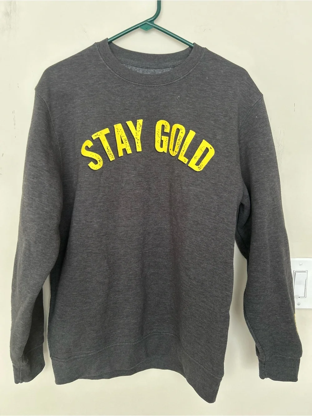 The Outsiders Crew Sweatshirt Gray Official Broadway Stay Gold Size Medium